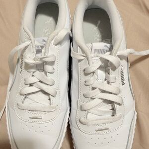 Puma Classic White Lace-Up Sneakers